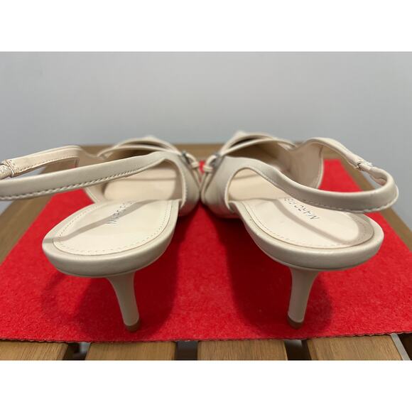 Marc Fisher Alorie Pump dress shoes ,Sling  back  bone/ivory  sz 11 m - Picture 6 of 8